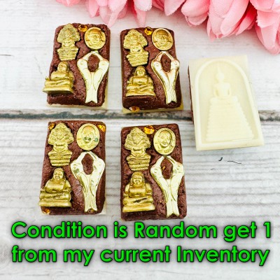 Somdej Horn Carve 9Row Base Wealth Windfall Money Hong Be2556 Thai Amulet #18449